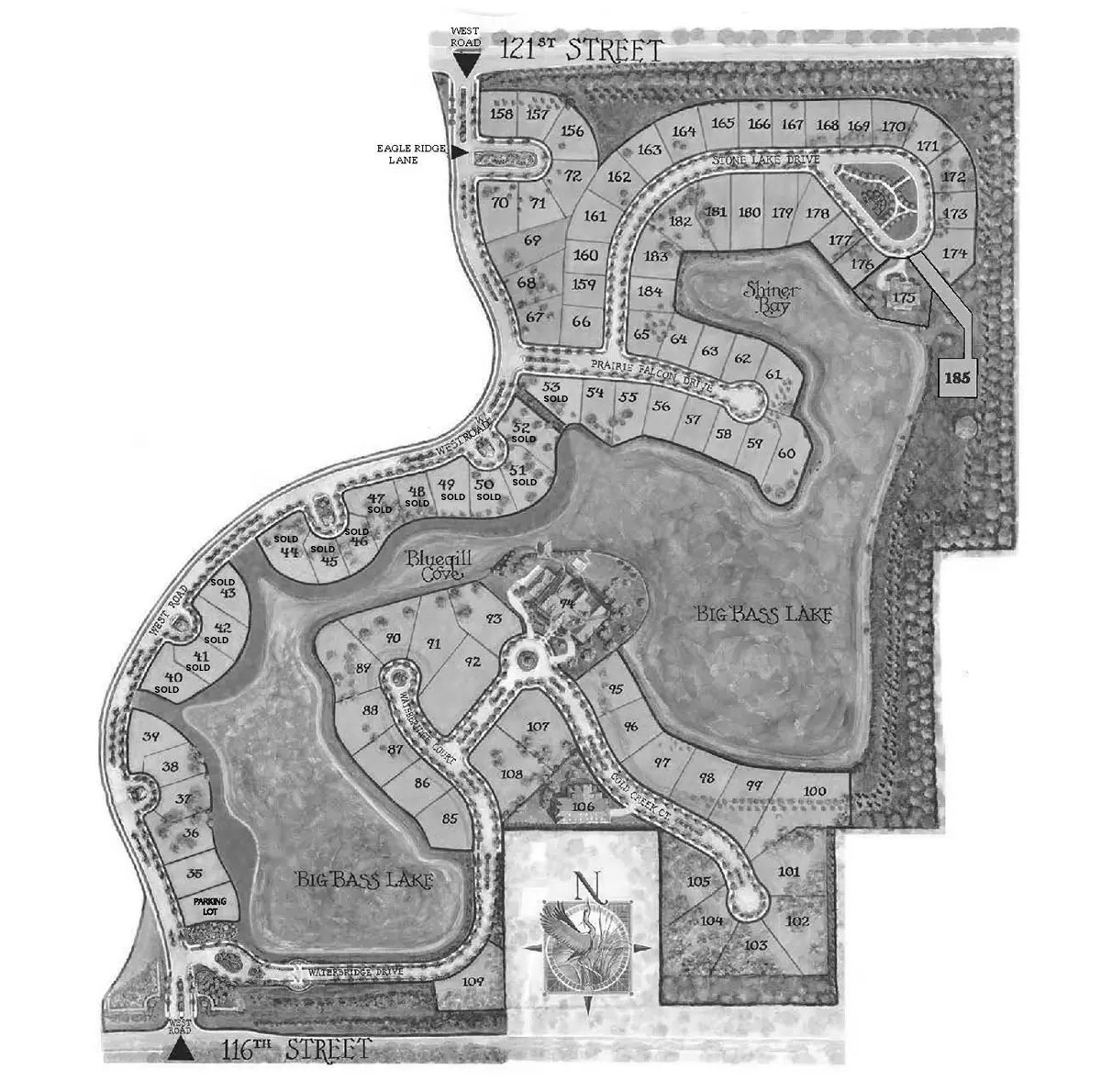 Waterfront lot map