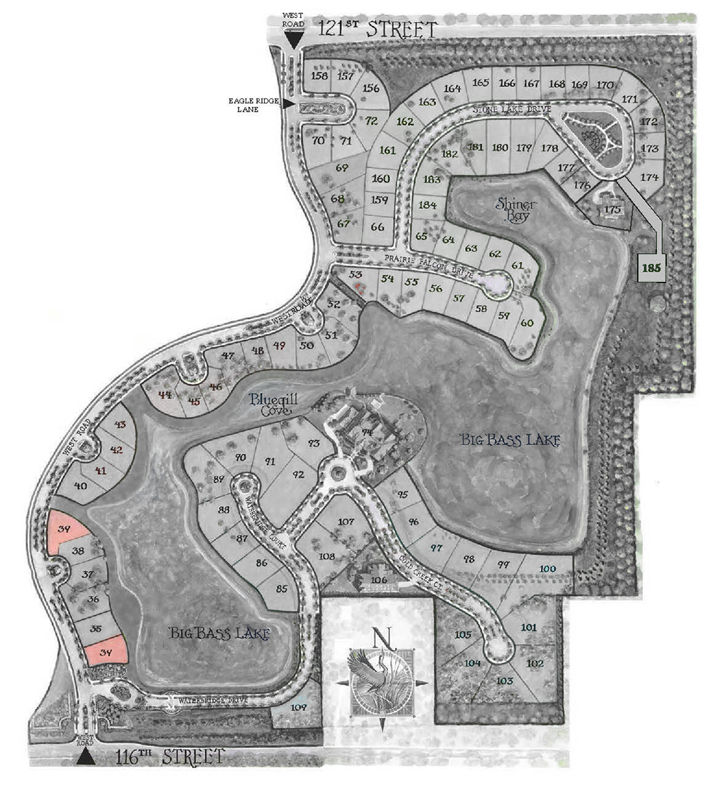 Waterfront lot map