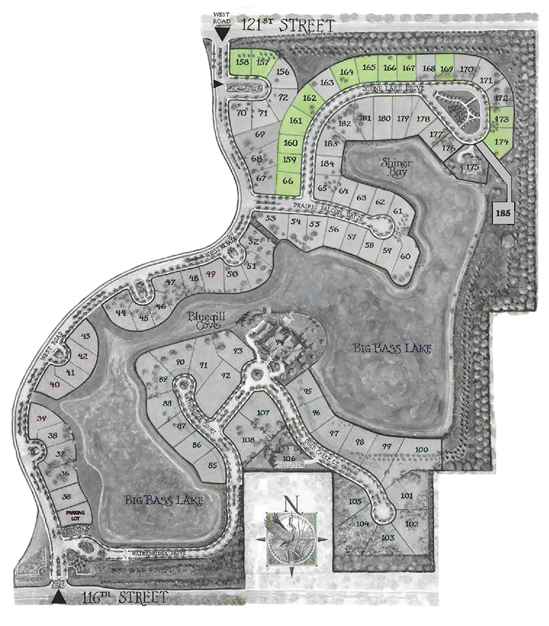 Waterfront of West Clay Peninsula Map
